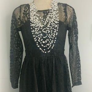 NWT Heart shaped lace mini dress
